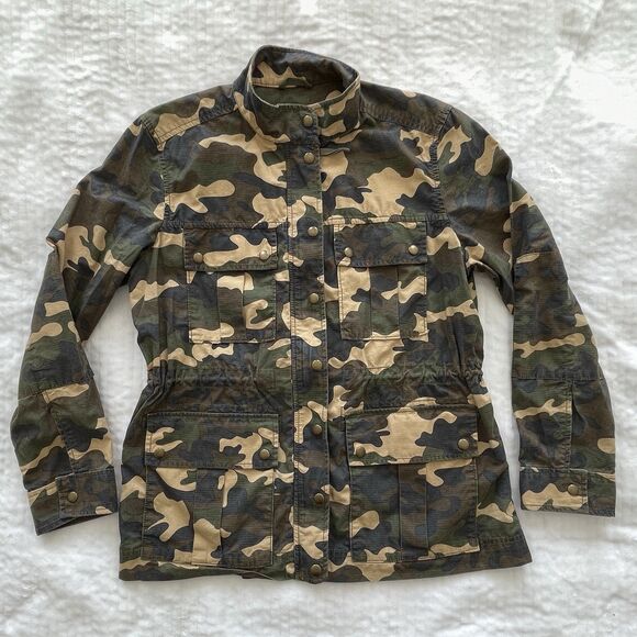 Gap Camo Utility Jacket Flap Pocket Military Full Zip Gorpcore Womens Medium - Picture 3 of 14